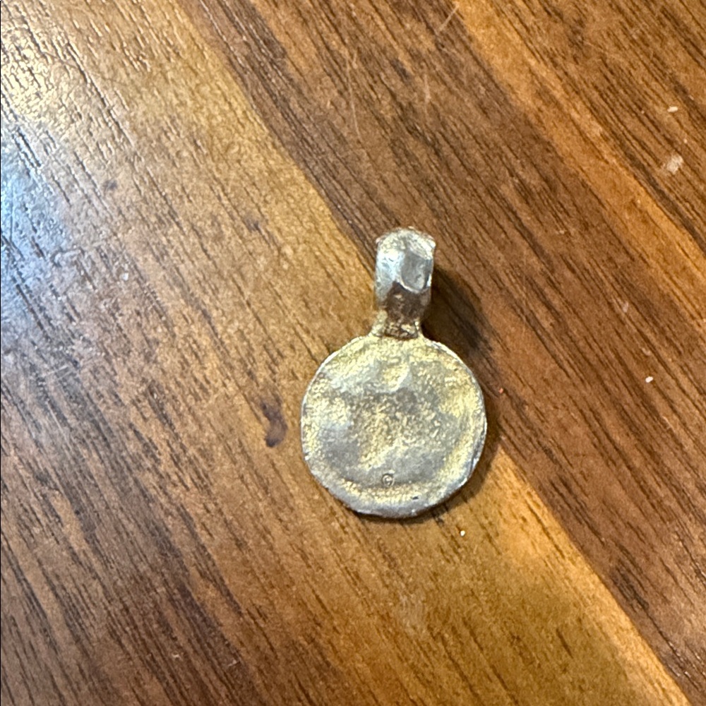 Rustic Gold Initial Pendant - Picture 2 of 2